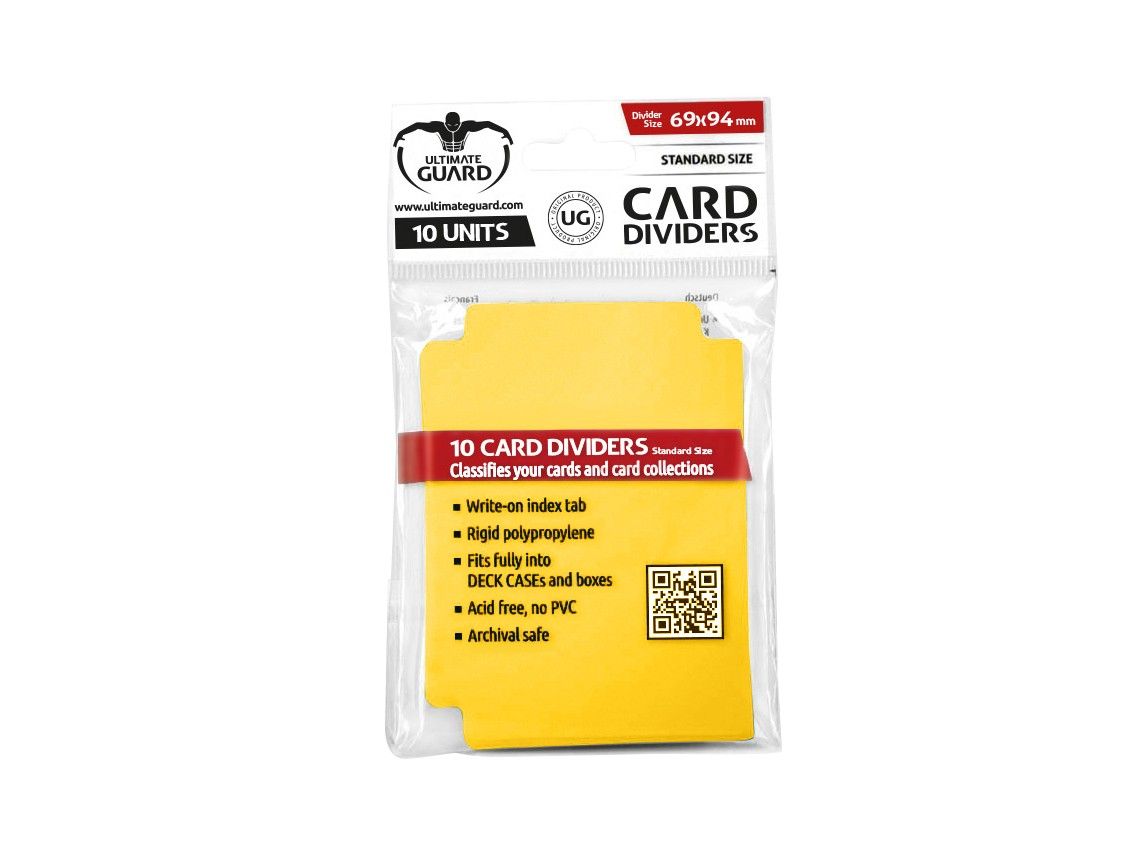Ultimate Guard Card Dividers Standard Size Yellow (10) Sleeves - Ozzie Collectables