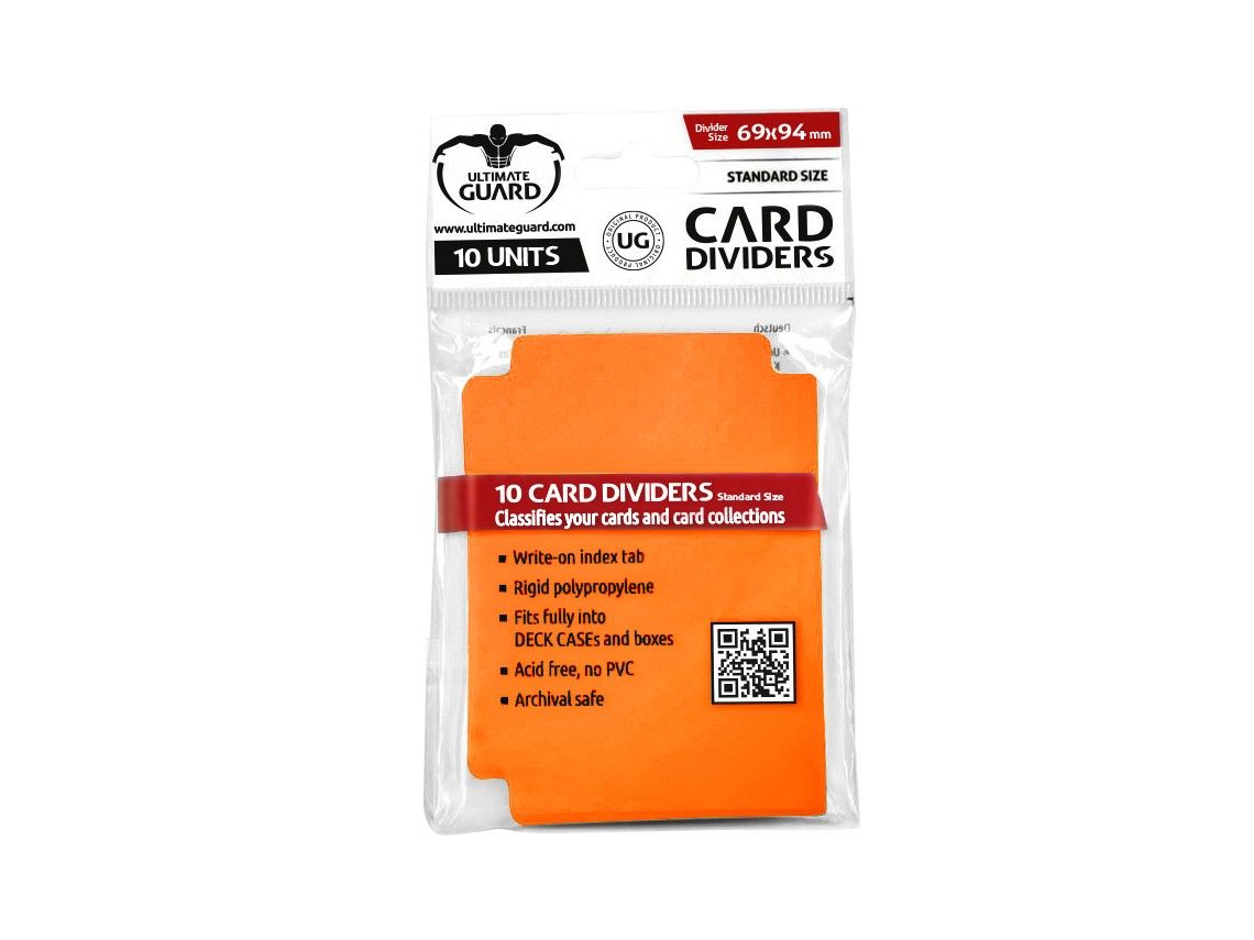 Ultimate Guard Card Dividers Standard Size Orange (10) - Ozzie Collectables