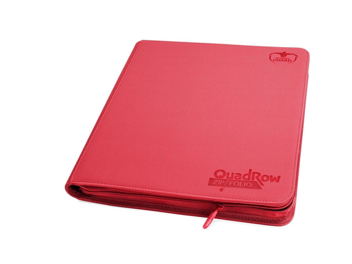 Ultimate Guard 12-Pocket QuadRow ZipFolio XenoSkin Red Folder - Ozzie Collectables