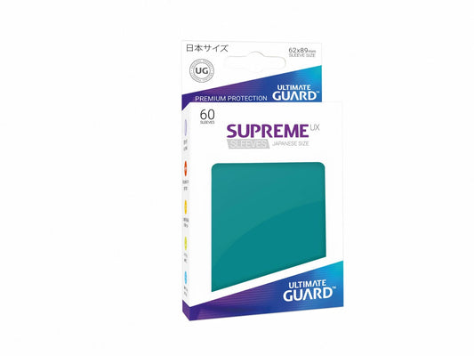 Ultimate Guard Supreme UX Sleeves Japanese Size Petrol Blue (60) - Ozzie Collectables