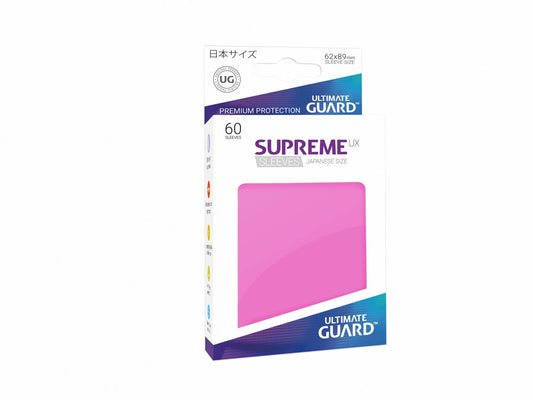 Ultimate Guard Supreme UX Sleeves Japanese Size Pink (60) - Ozzie Collectables