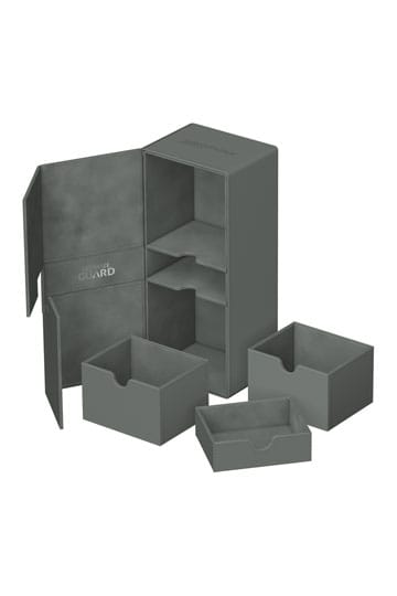 Ultimate Guard Twin Flip n Tray Deck Case 266+ Xenoskin Grey Deck Box