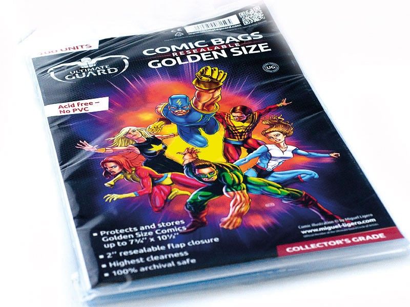 Ultimate Guard Comic Bags Resealable Golden Size (100) - Ozzie Collectables