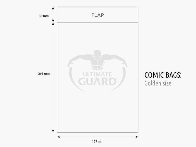 Ultimate Guard Comic Bags Golden Size (100) - Ozzie Collectables