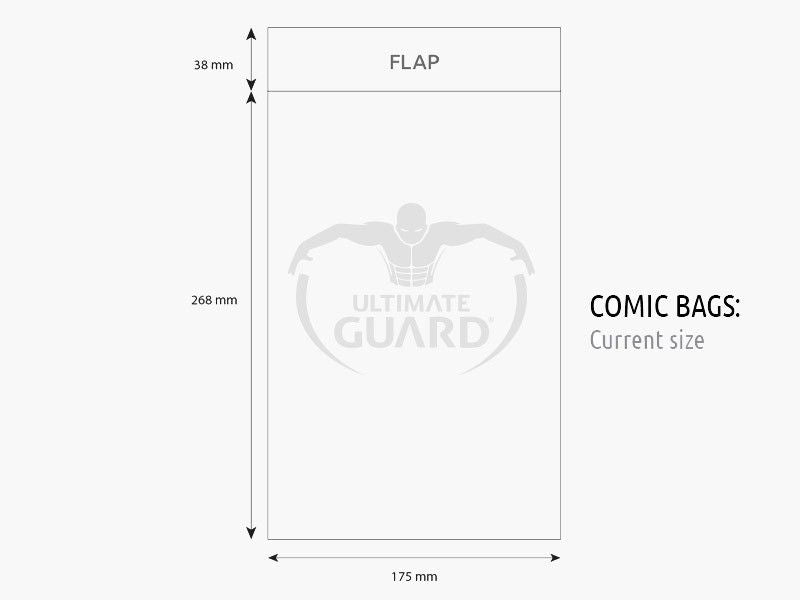 Ultimate Guard Comic Bags Current Size (100) - Ozzie Collectables