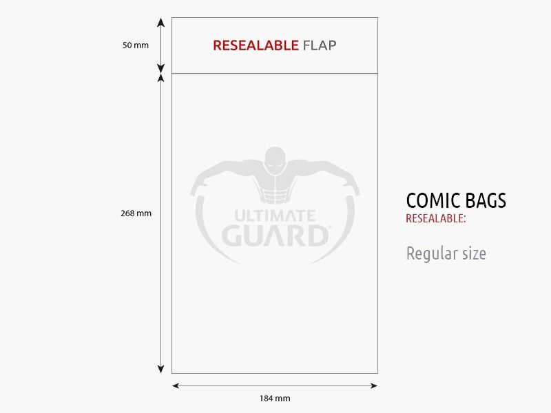 Ultimate Guard Comic Bags Resealable Regular Size (100) - Ozzie Collectables