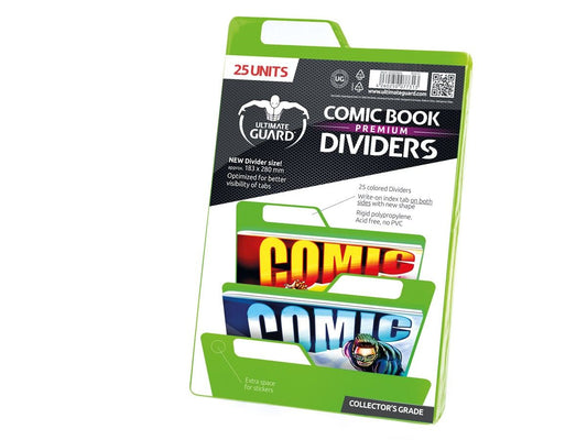 Ultimate Guard Premium Comic Book Dividers Green (25) - Ozzie Collectables