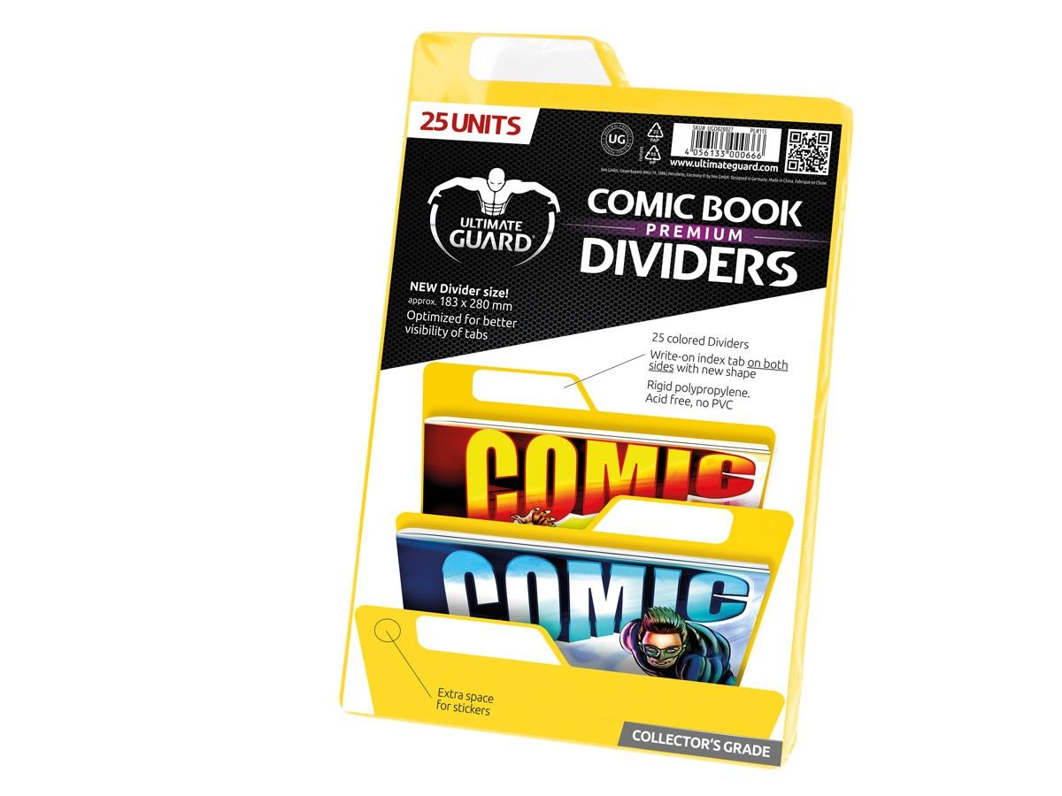 Ultimate Guard Premium Comic Book Dividers Yellow (25) - Ozzie Collectables