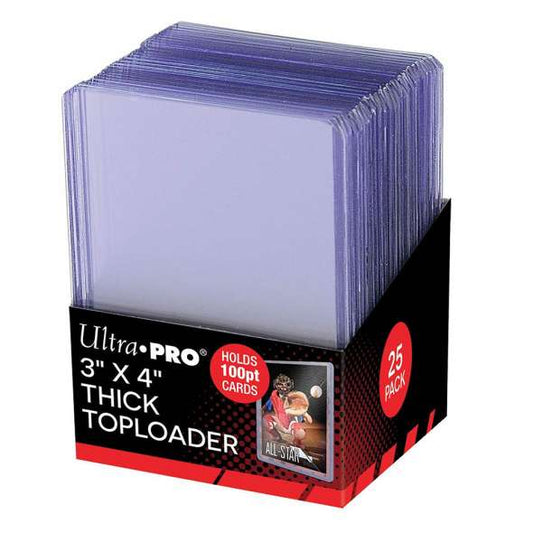 ULTRA PRO - TOPLOADER- 3" x 4" 100pt Clear Thick Regular