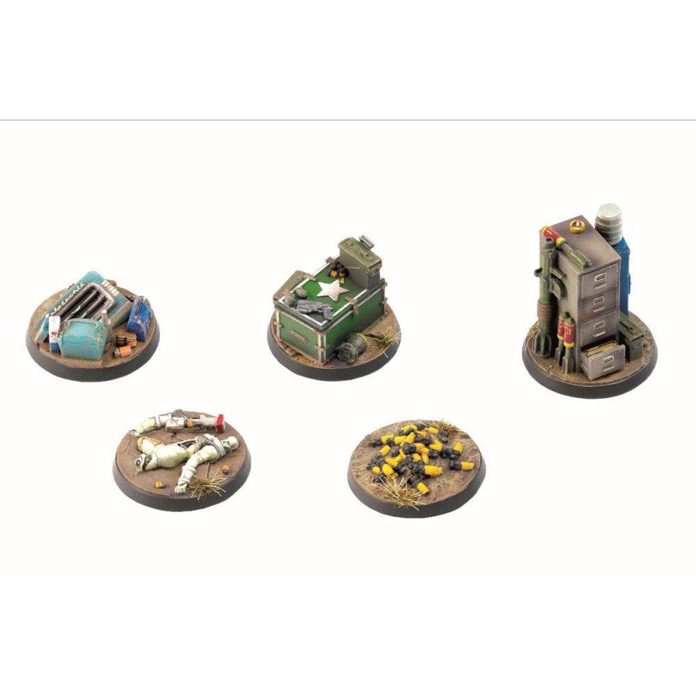 Fallout Wasteland Warfare Terrain Exp. Objective Markers 2 - Ozzie Collectables