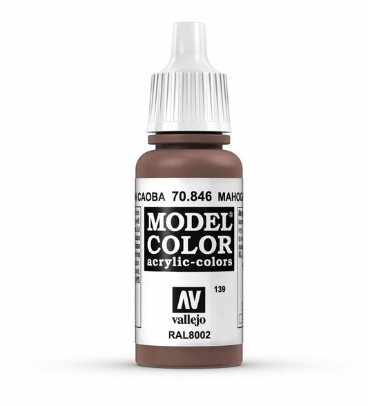 Vallejo Model Colour Mahogany Brown 17 ml - Ozzie Collectables