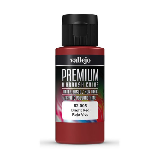Vallejo Premium Colour Bright Red 60 ml - Ozzie Collectables