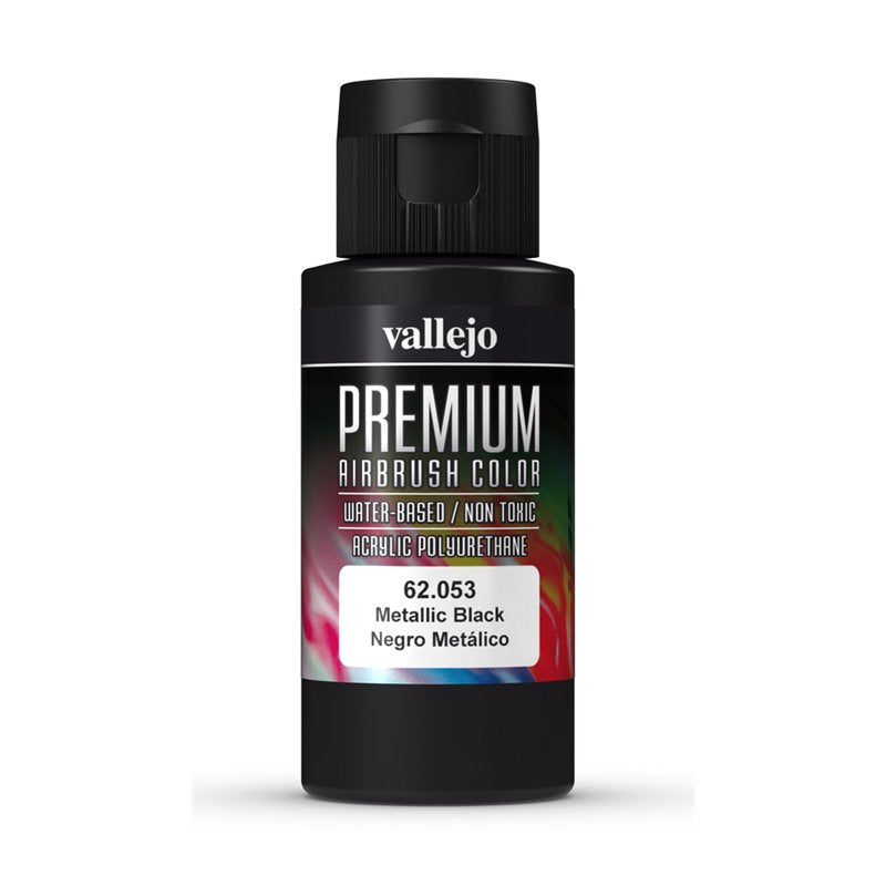 Vallejo Premium Colour Metallic Black 60 ml - Ozzie Collectables