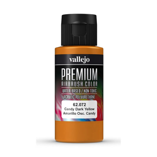 Vallejo Premium Colour Candy Dark Yellow 60 ml - Ozzie Collectables