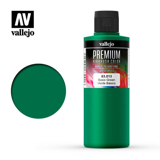 Vallejo Premium Colour Basic Green 200ml - Ozzie Collectables