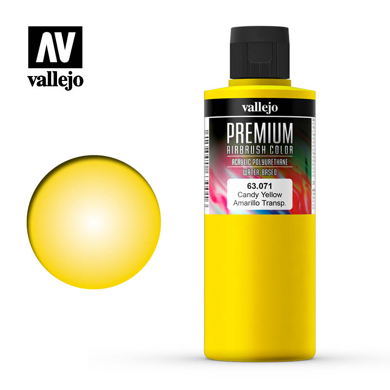Vallejo Premium Colour Candy Yellow 200ml - Ozzie Collectables