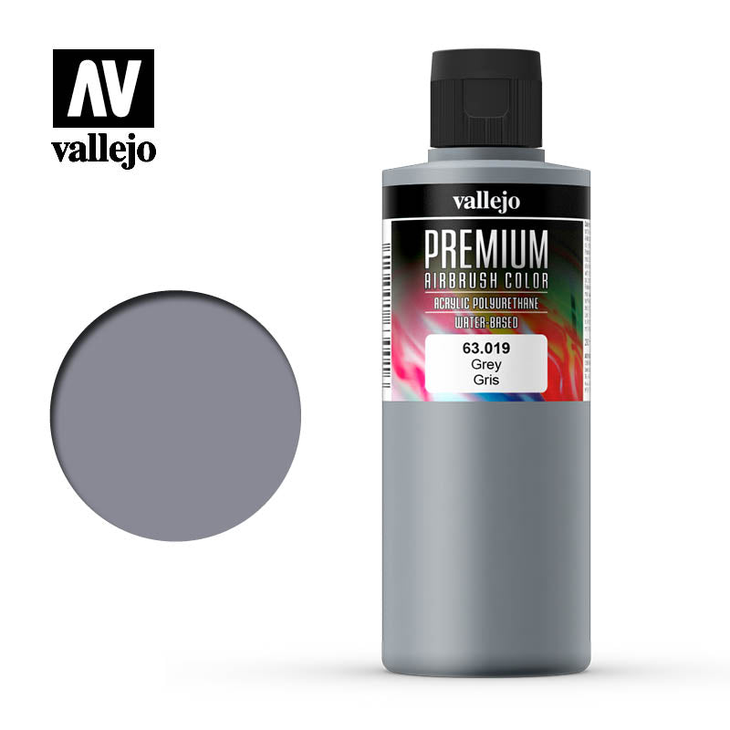 Vallejo Premium Colour Grey 200ml - Ozzie Collectables