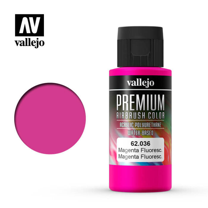 Vallejo Premium Colour Fluorescent Magenta 60 ml