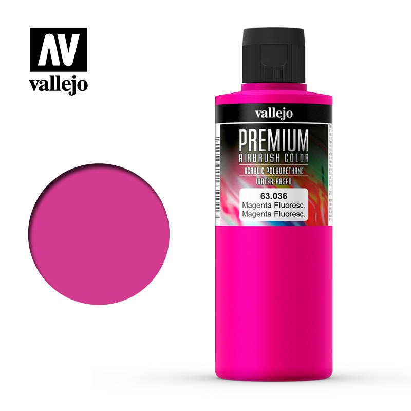 Vallejo Premium Colour Fluorescent Magenta 200ml - Ozzie Collectables