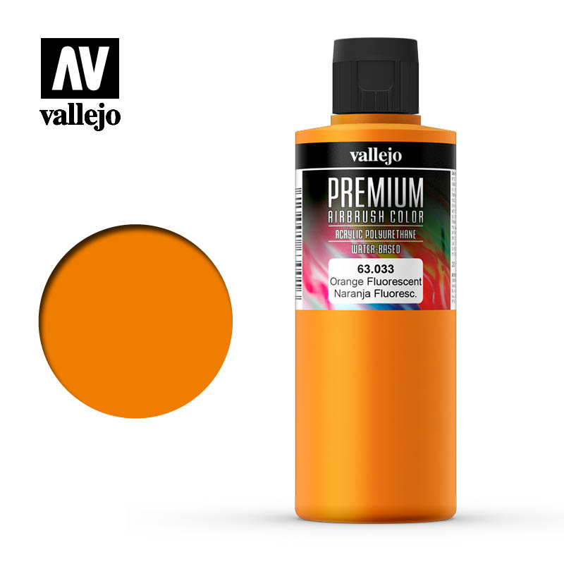 Vallejo Premium Colour Fluorescent Orange 200ml - Ozzie Collectables