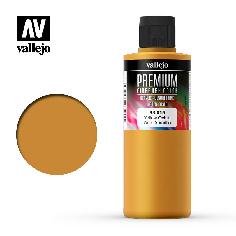 Vallejo Premium Colour Yellow Ochre 200ml - Ozzie Collectables