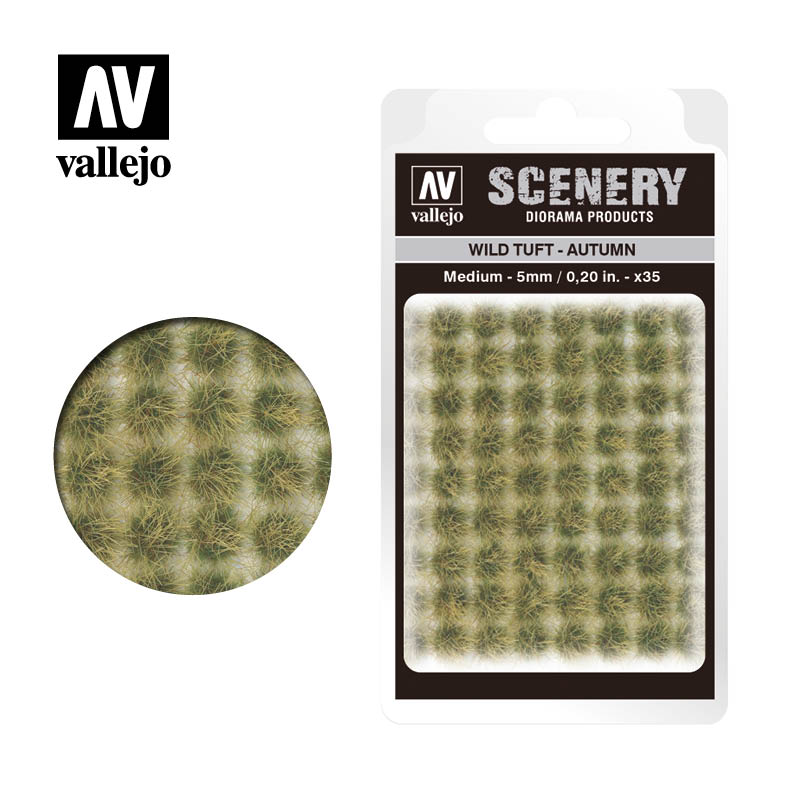 Vallejo Scenery - Wild Tuft - Medium - Autumn - Ozzie Collectables