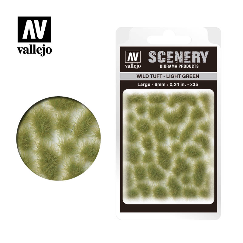 Vallejo Scenery - Wild Tuft - Large - Light Green - Ozzie Collectables