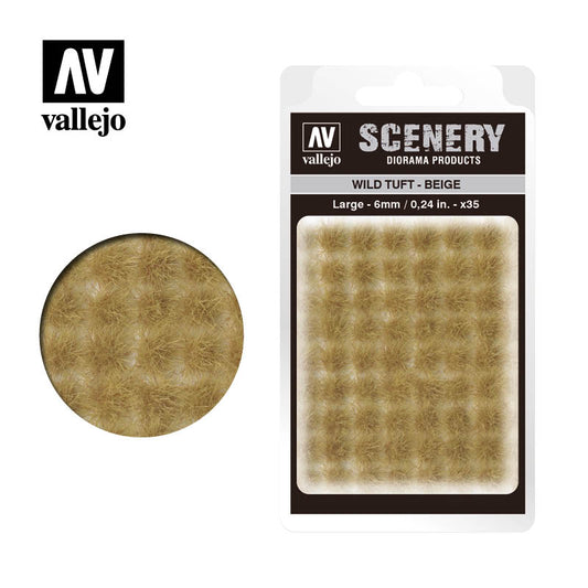 Vallejo Scenery - Wild Tuft - Large - Beige - Ozzie Collectables