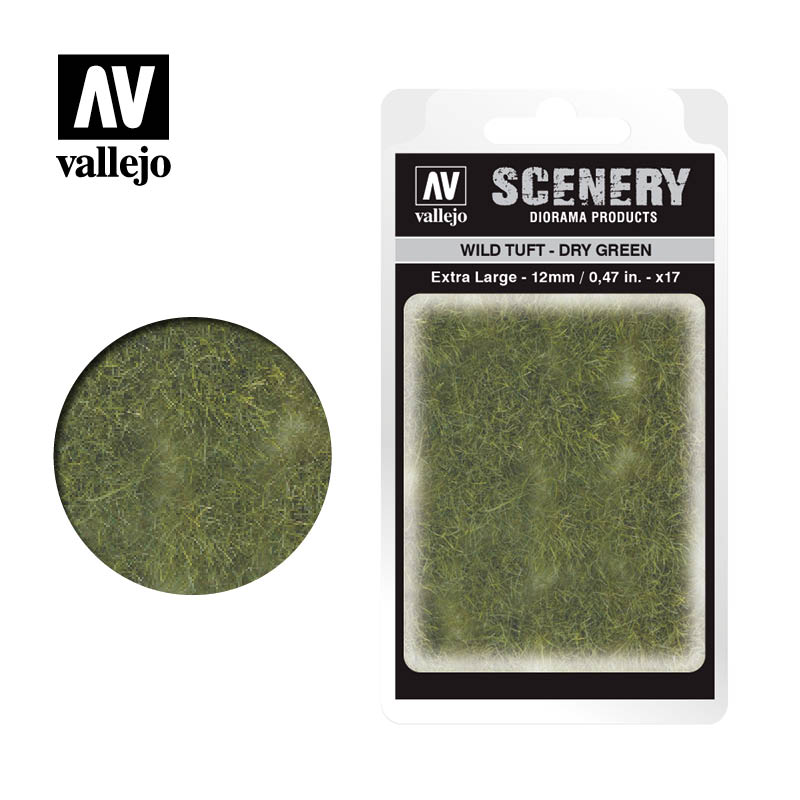 Vallejo Scenery - Wild Tuft - Extra Large - Dry Green - Ozzie Collectables