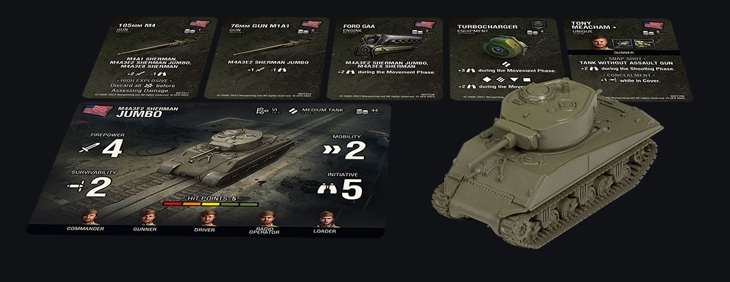 World of Tanks Miniatures Game Wave 11 American M4A3E2 Sherman Jumbo