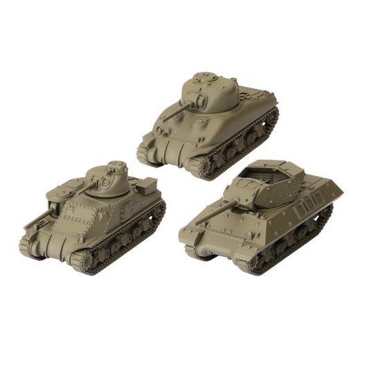 World of Tanks Miniatures Game U.S.A. Tank Platoon (M3 Lee, M4A1 75mm Sherman, M10 Wolverine)