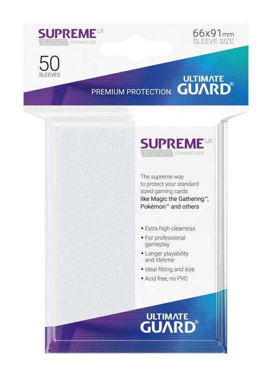 Ultimate Guard Supreme UX Sleeves Standard Size Frosted (50) - Ozzie Collectables