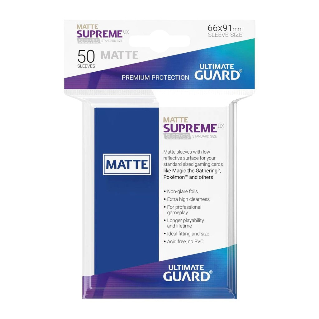 Ultimate Guard Supreme UX Sleeves Standard Size Matte Royal Blue (50)